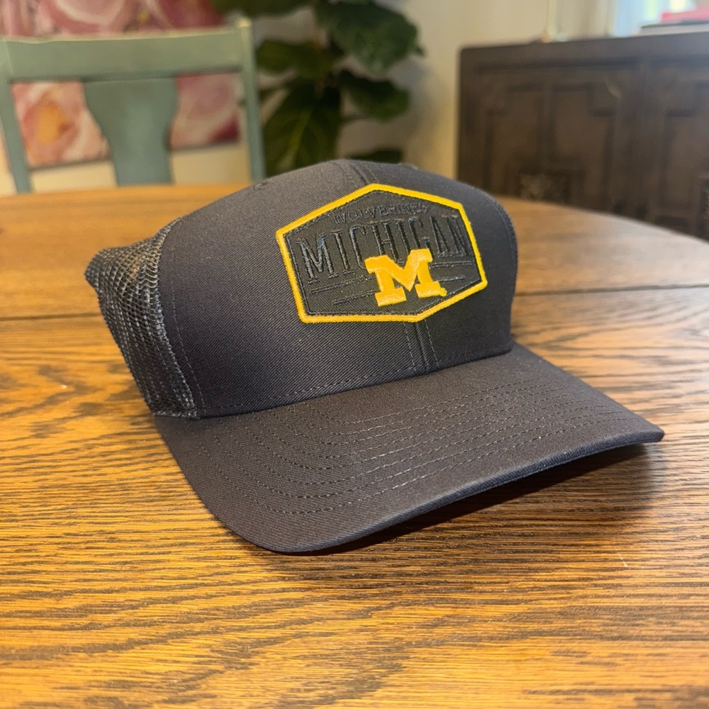 47 Brand Navy and Yellow Michigan Trucker Hat